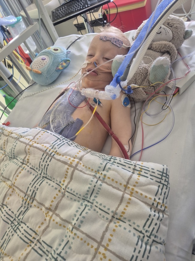 Other image for Young fighter Finn back home after operation